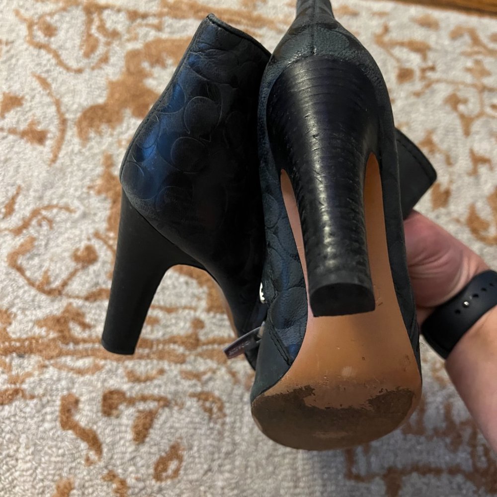 EUC Coach Hanni Gray Signature Embossed Bootie - SIZE 6.5 - Picture 9 of 9